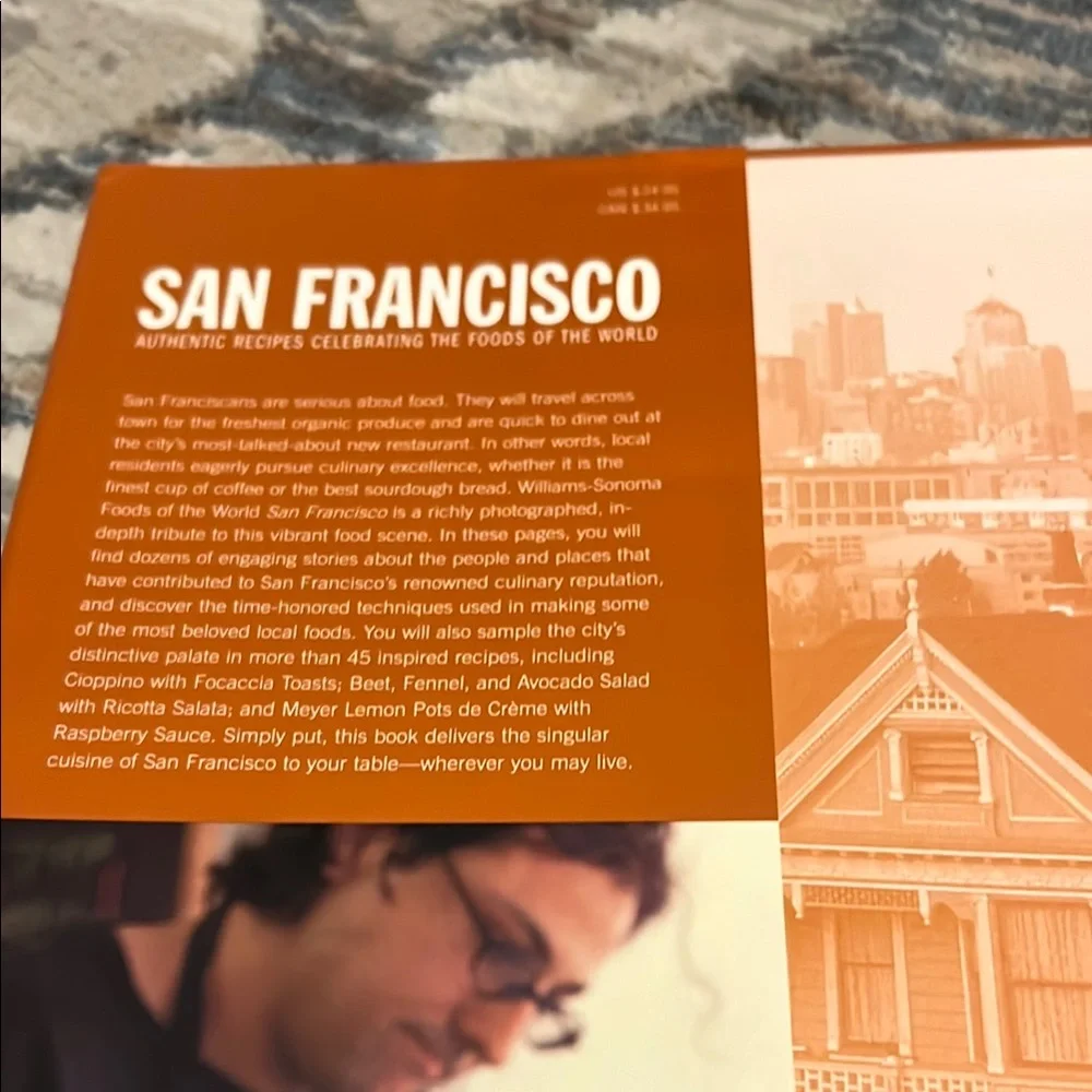 Williams Sonoma San Francisco Recipe Cookbook Book - Orange Cover
